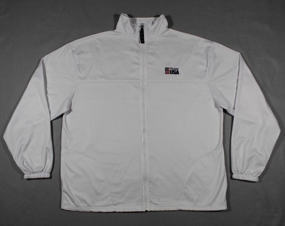 United States Olympic Committee Team USA Jacket 3XL lightweight Full Zip White